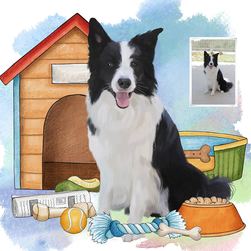 Custom Pet Portraits With Toys
