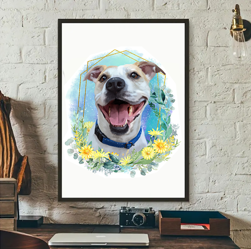 Floral Pet Portrait 1