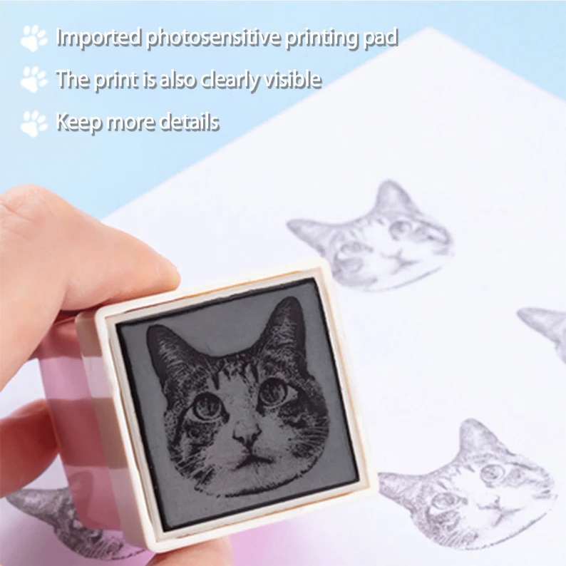 Custom Pet Head Portrait Stamp, Custom Cat & Dog Stamp From Photo