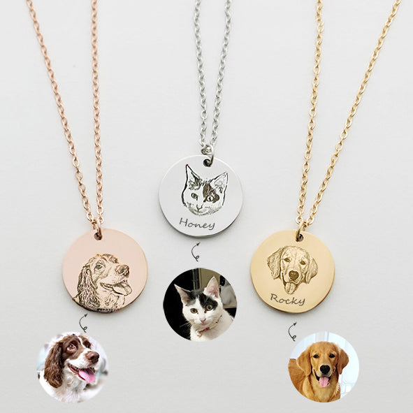 Personalized Pet Photo Necklace – Pet likeness