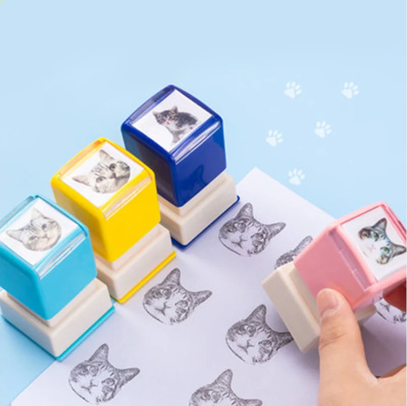 Custom Pet Head Portrait Stamp, Custom Cat & Dog Stamp From Photo