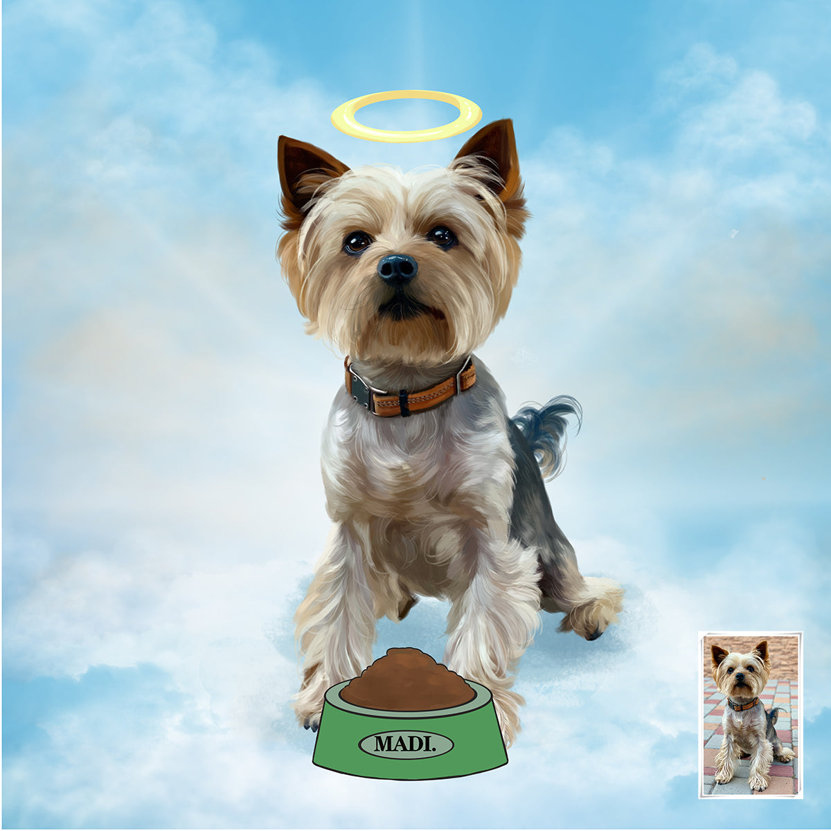 Pets In Heaven Custom Pet Portrait