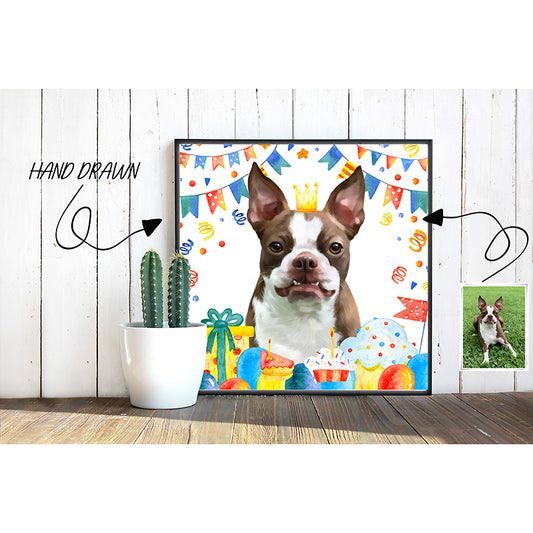 Pet Birthday Custom Portraits