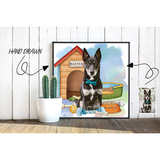 Custom Pet Portraits With Toys