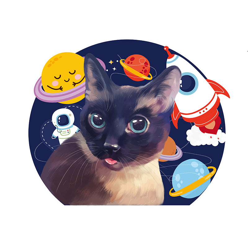 Space Background Custom Pet Portraits 2