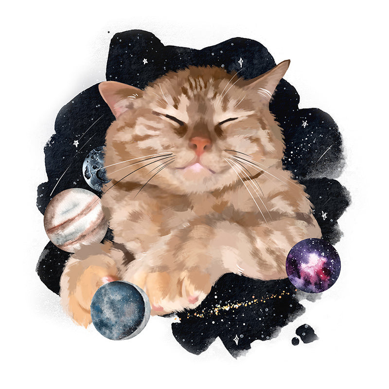 Space Background Custom Pet Portraits